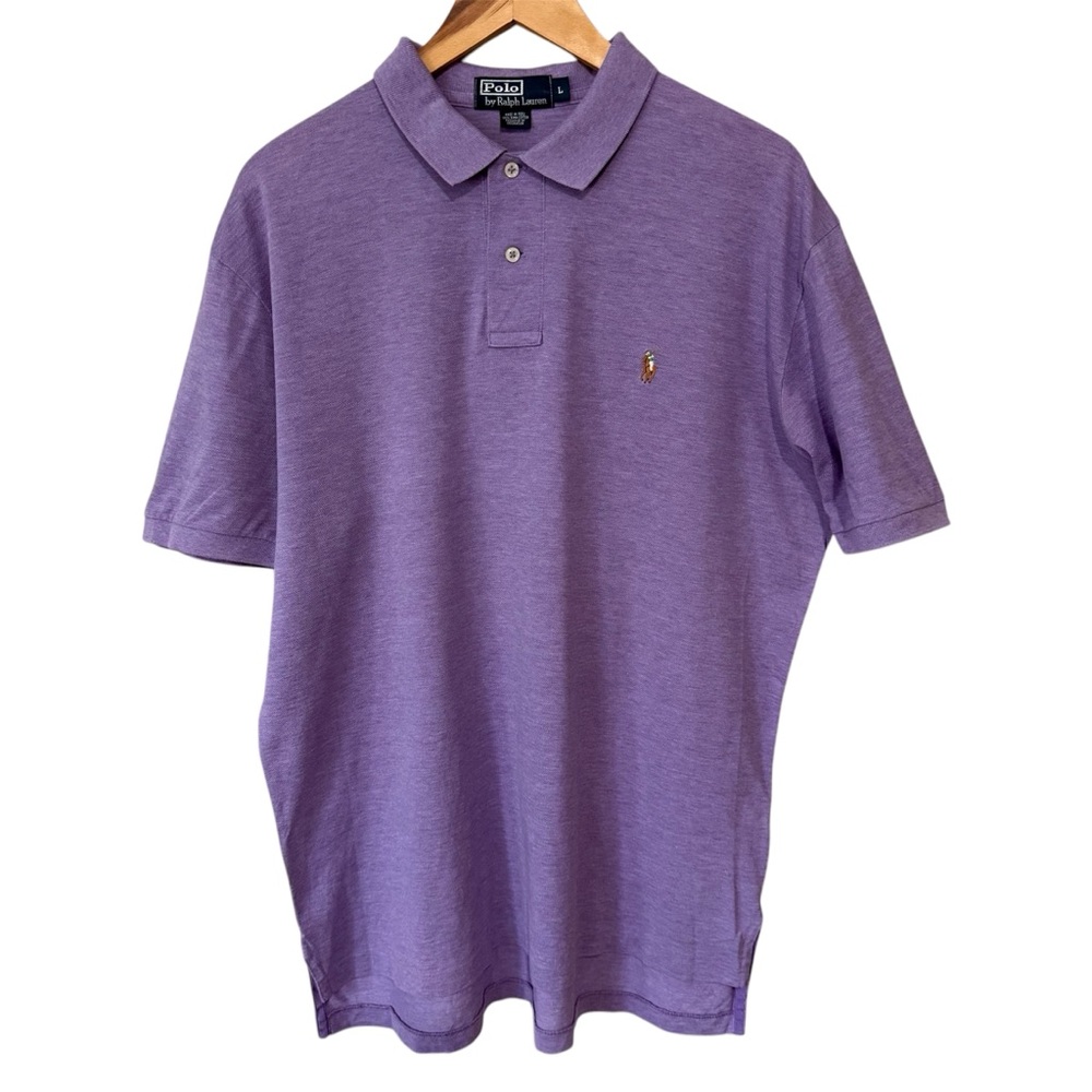 Polo by Ralph Lauren Purple Men's Polo Shirt - Large